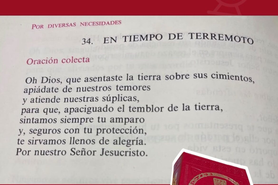 ¿Qué dice el Misal sobre los terremotos?