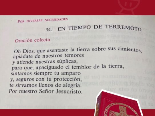 ¿Qué dice el Misal sobre los terremotos?